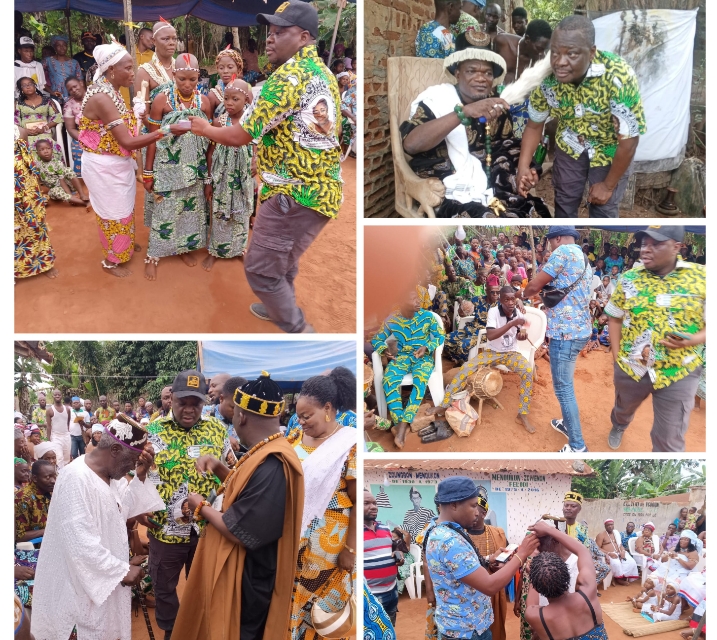 Cérémonie de prières traditionnelles à Tori-Bossito et à Ouidah : Philippe HOSSOU et le haut dignitaire de Sakpata Mènoukon invoquent les dieux pour Talon et le Bénin