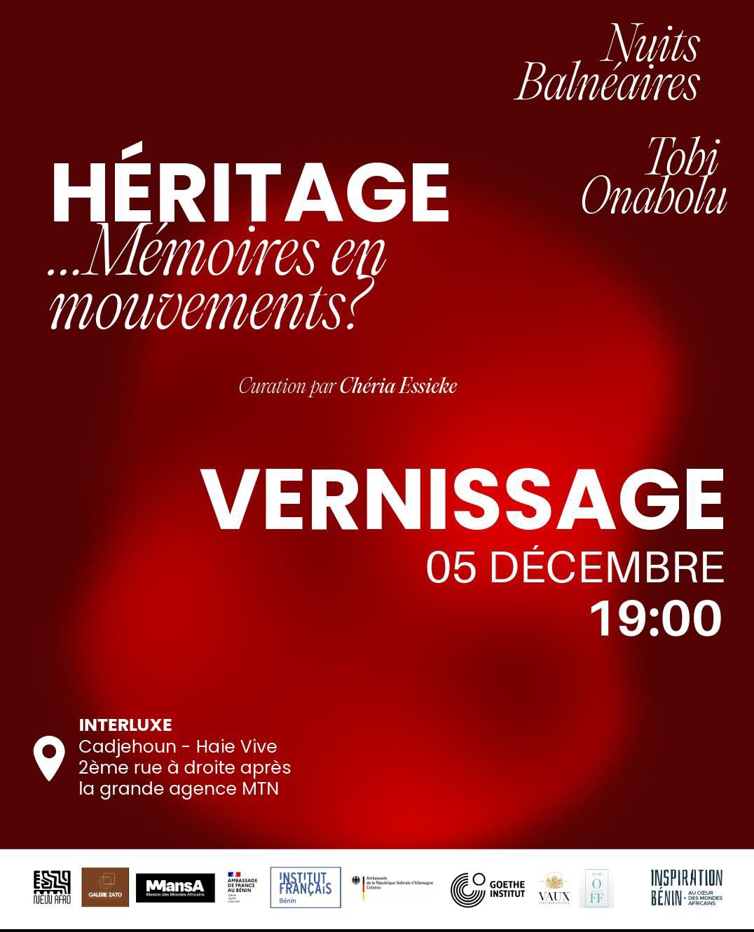 Cotonou :  Galerie Zato accueille le vernissage de l’exposition “Héritage. Mémoires en mouvement