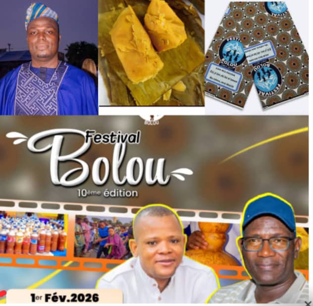 Festival Bolou 2026 : L&rsquo;événement est annoncé pour ce dimanche 1er février sur le terrain en face du CEG Zoca  Entre hommage, gastronomie et musique traditionnelle… une kyrielle d&rsquo;innovations  Parrains : Dr Vincent Ategui et Dr Arsène