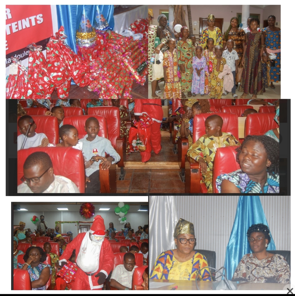 Célébration de Noël 2025 au Centre de prise en charge de la drépanocytose du CNHU-HKM : MUFELD comble 250 enfants de joie et de cadeaux